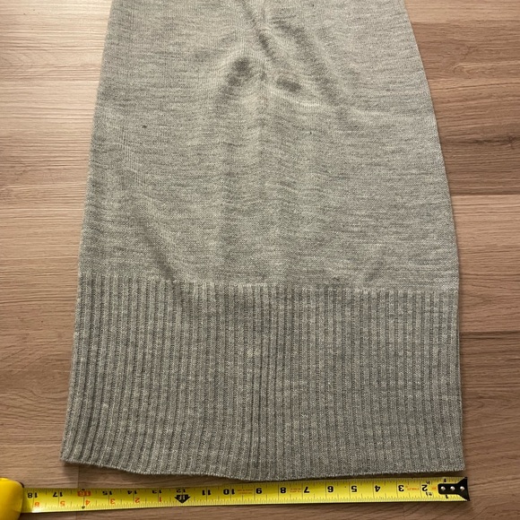 Gray Knit Midi Skirt, Medium - Picture 3 of 6